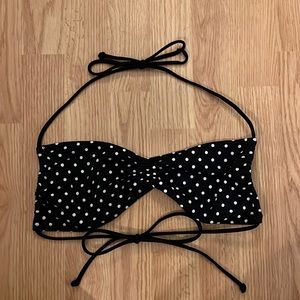 Victoria’s Secret Black and white polkadot string bikini top